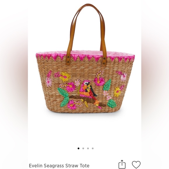 ‼️RARE‼️ 🎸RAFE🎸 Evelyn Seagrass Tote- Lovebirds✨

✨Color: Multi-color✨ - Picture 2 of 11
